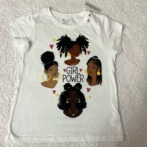 The Children's Place Girls M White Short Sleeve Graphic Tees NWT
